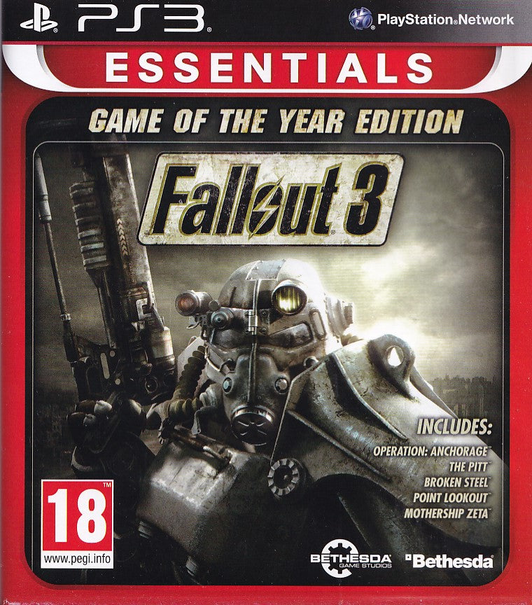 PS3 FALLOUT 3 GAME OF THE YEAR (ESSENTIALS) - USADO