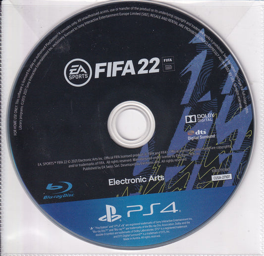 PS4 FIFA 22 (GAME ONLY) - USADO