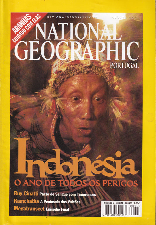 Revista National Geographic Portugal #5 (Indonésia o ano de todos os perigos) Ago.2001 - USADO