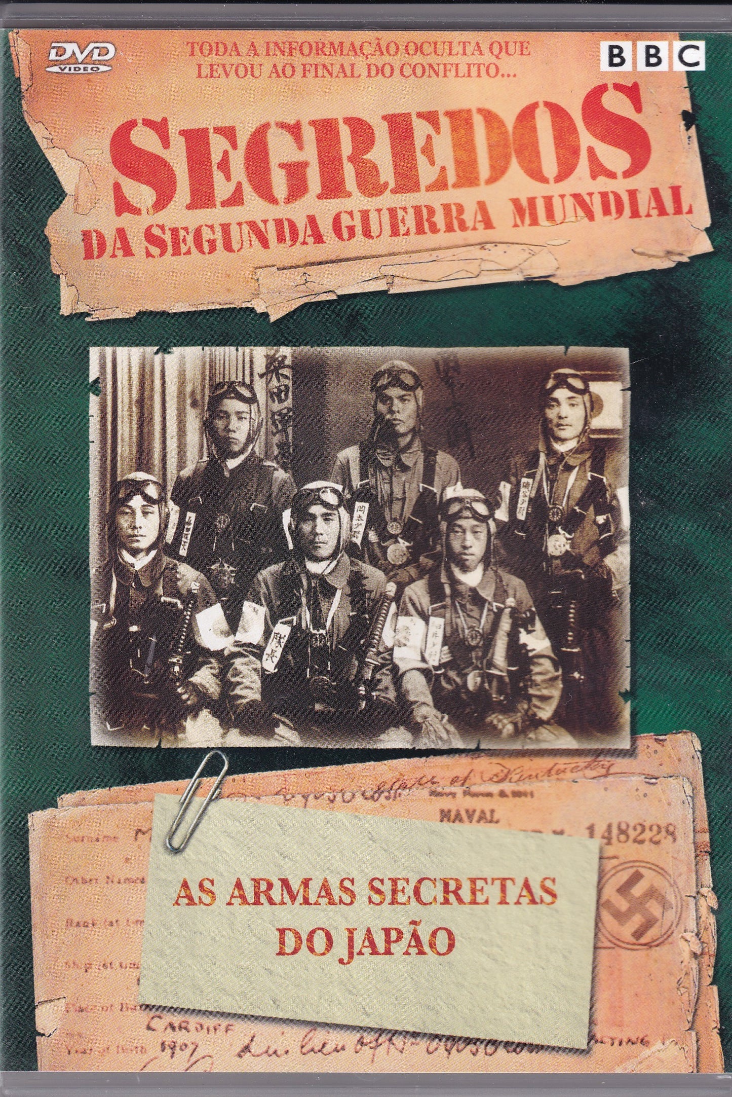 DVD Segredos da Segunda Guerra Mundial - AS ARMAS SECETAS DO JAPÃO - USADO