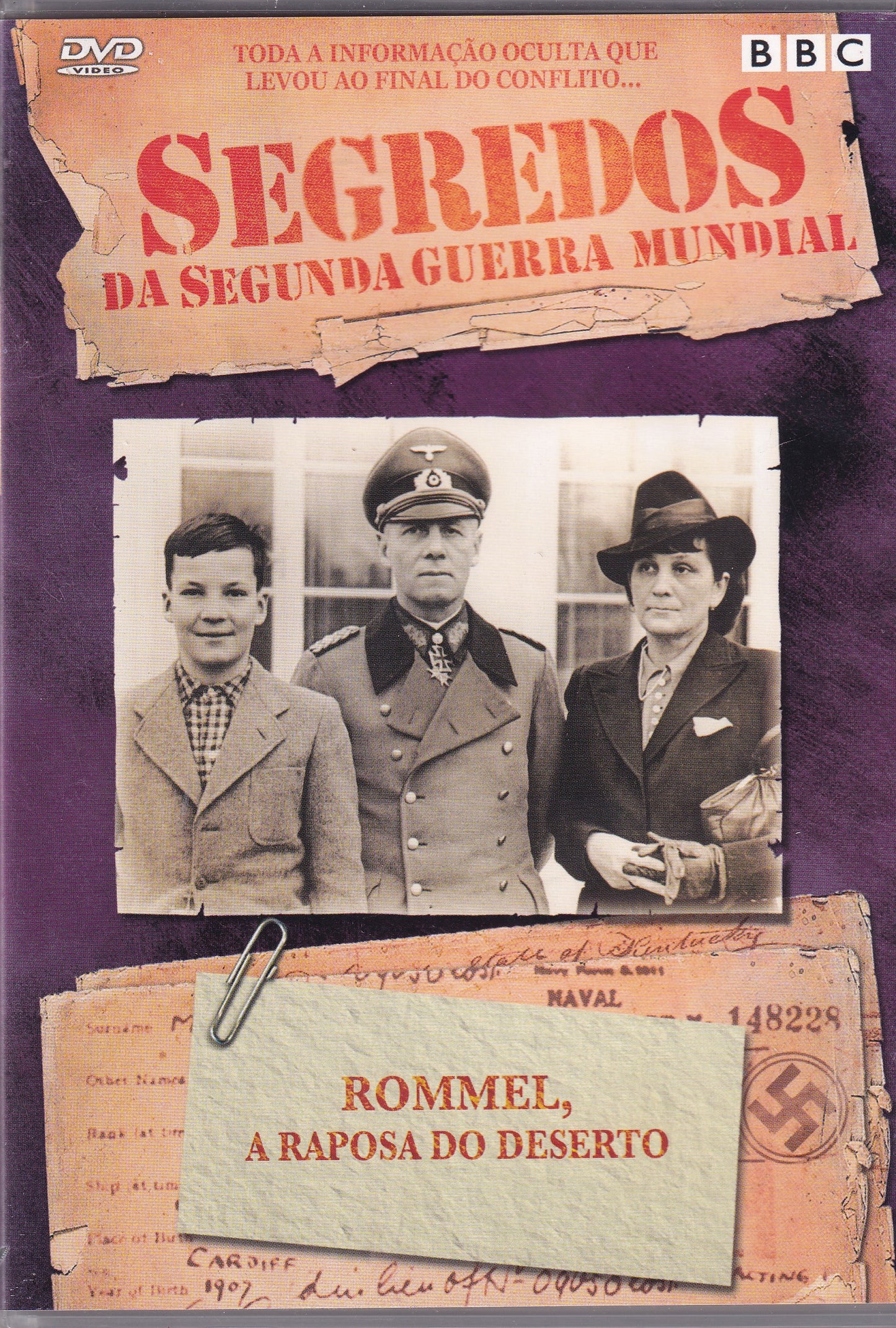 DVD Segredos da Segunda Guerra Mundial - ROMMEL, A RAPOSA DO DESERTO - USADO