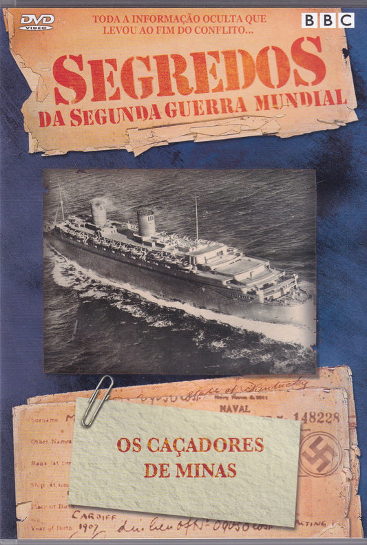 DVD Segredos da Segunda Guerra Mundial - OS CAÇADORES DE MINAS - USADO