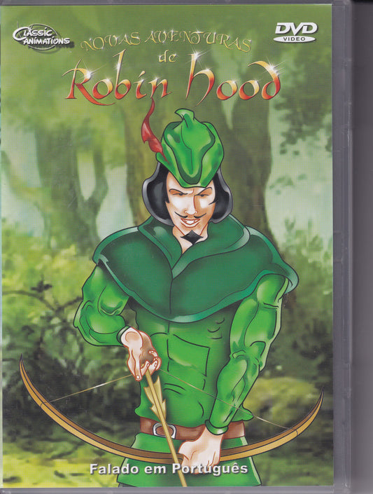 DVD NOVAS AVENTURAS DE ROBIN HOOD - CLASSIC ANIMATIONS - USADO