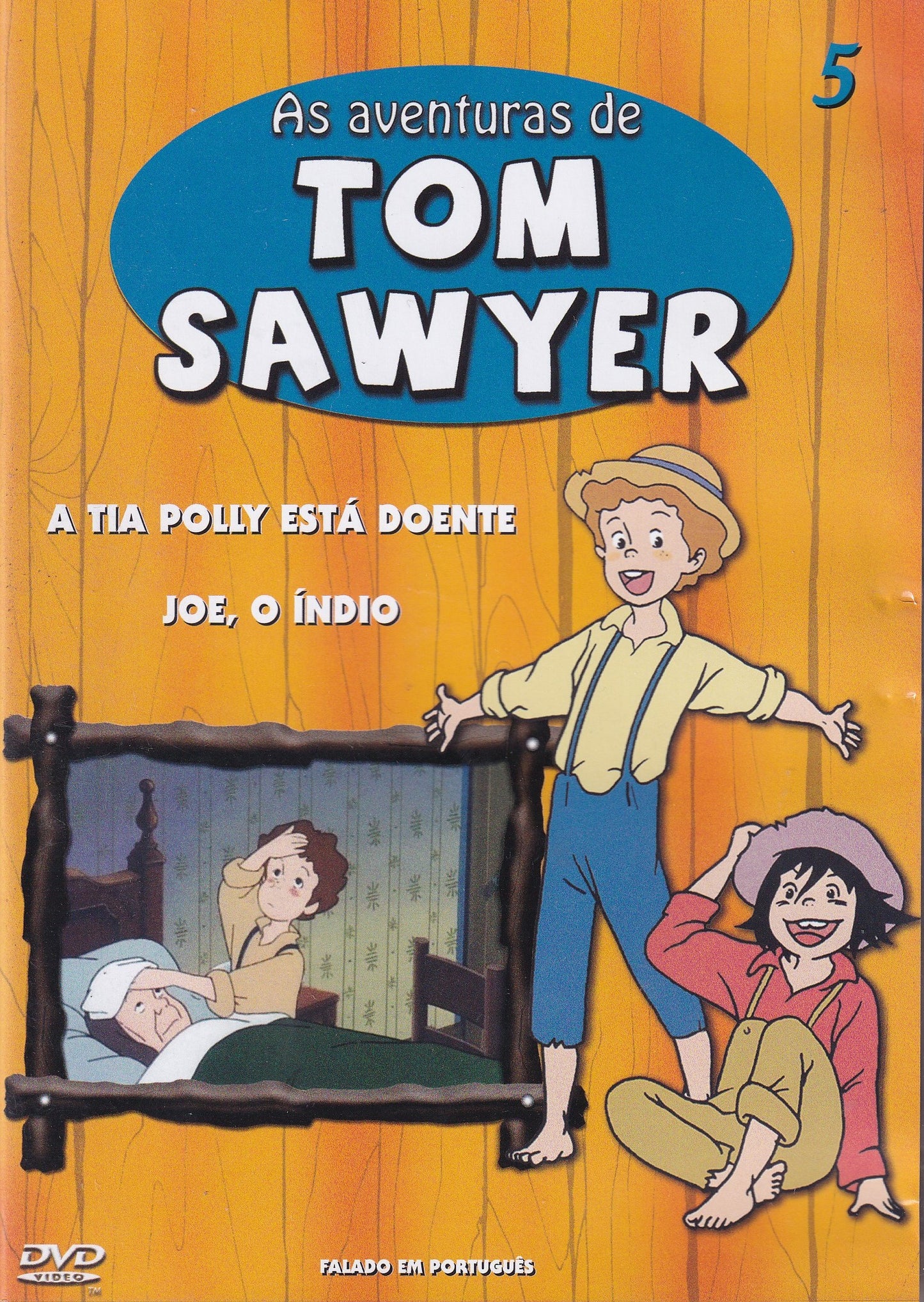 DVD AS AVENTURAS DE TOM SAWYER #5 - A TIA POLLY ESTÁ DOENTE - JOE, O ÍNDIO - USADO