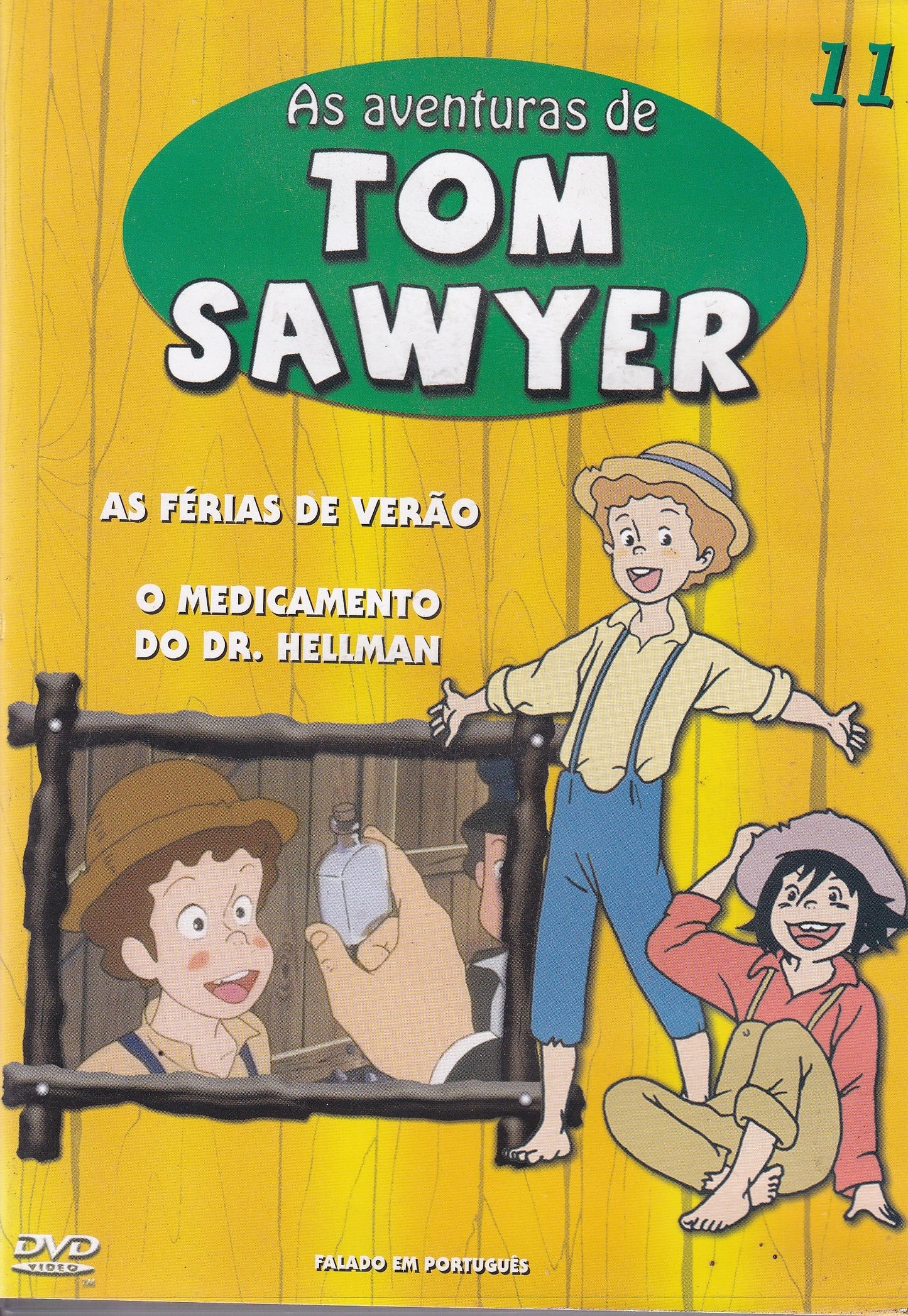 DVD AS AVENTURAS DE TOM SAWYER #11 - AS FÉRIAS DE VERÃO - O MEDICAMENTO DO DR.HELLMAN - USADO