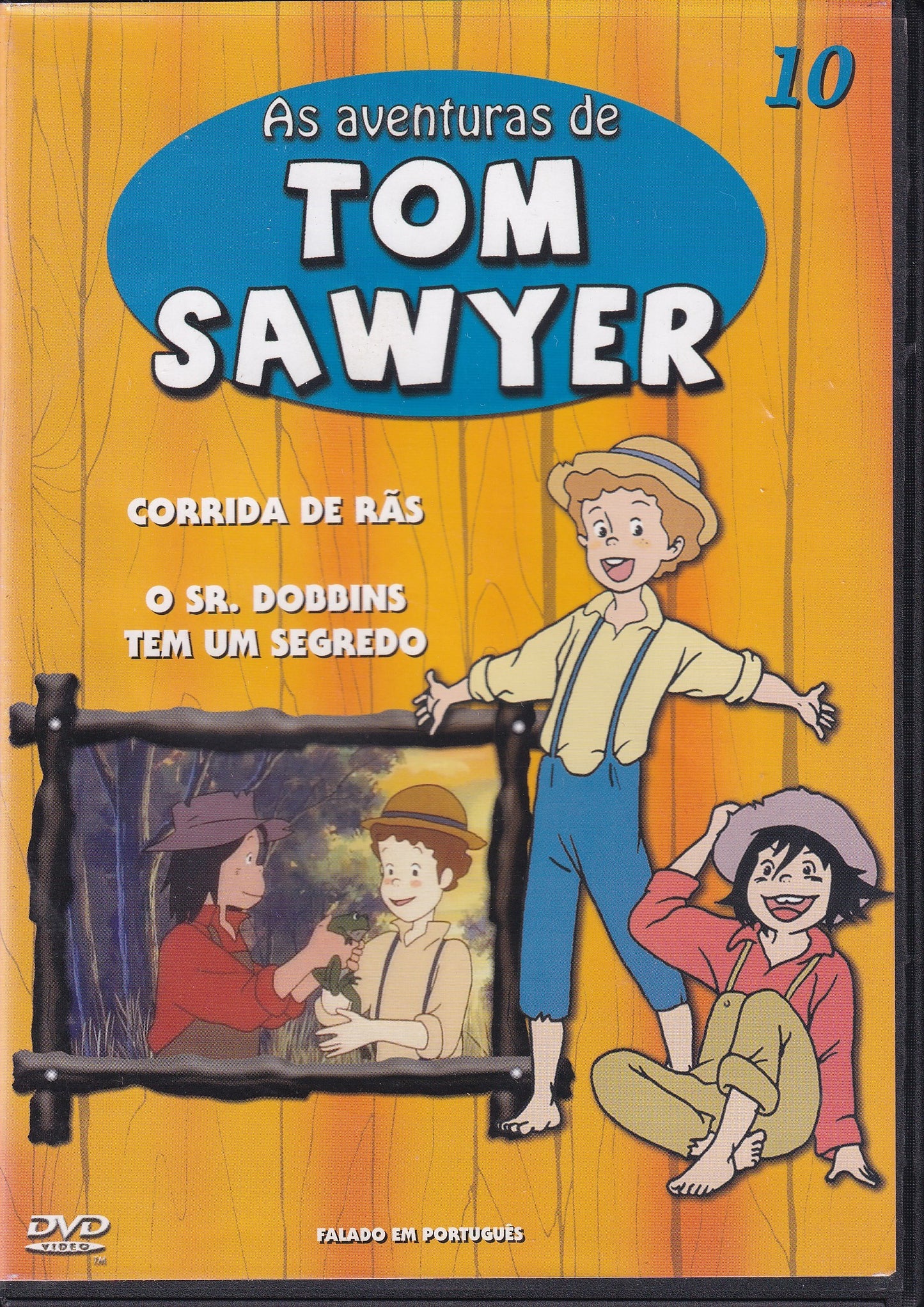DVD AS AVENTURAS DE TOM SAWYER #10 - CORRIDA DE RÃS - O SR.DOBBINS TEM UM SEGREDO - USADO