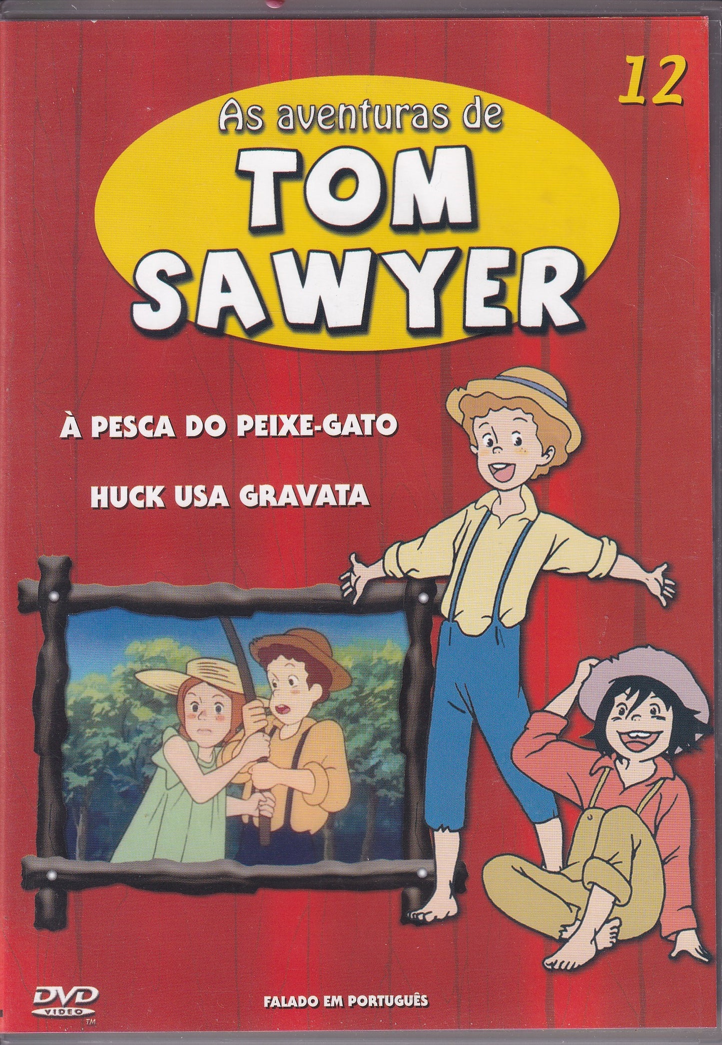 DVD AS AVENTURAS DE TOM SAWYER #12 - À PESCA DO PEIXE-GATO - HUCK USA GRAVATA - USADO