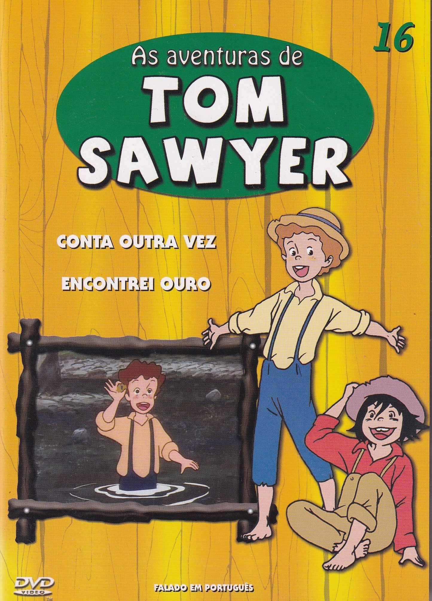DVD AS AVENTURAS DE TOM SAWYER #16 - CONTA OUTRA VEZ - ENCONTREI OURO - USADO