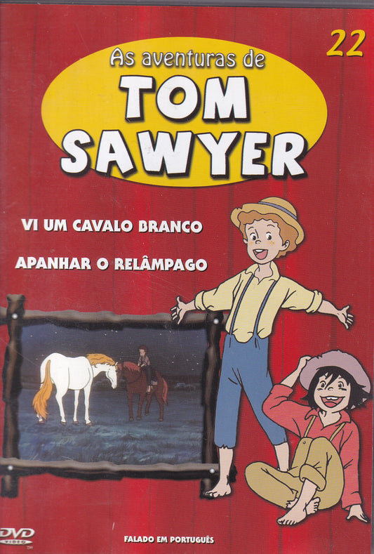 DVD AS AVENTURAS DE TOM SAWYER #22 - VI UM CAVALO BRANCO - APANHAR O RELÂMPAGO - USADO