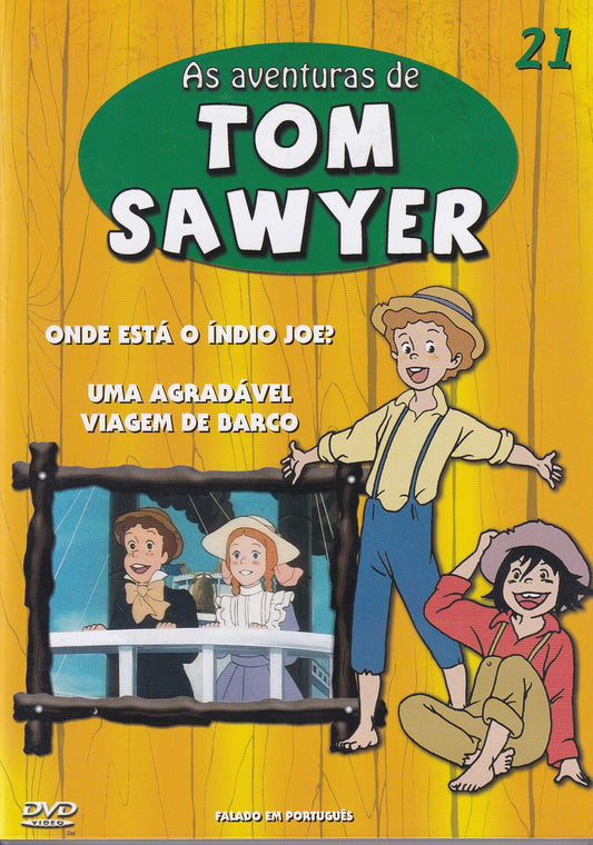 DVD AS AVENTURAS DE TOM SAWYER #21 - ONDE ESTÁ O ÍNDIO JOE? - UMA AGRADÁVEL VIAGEM DE BARCO - USADO