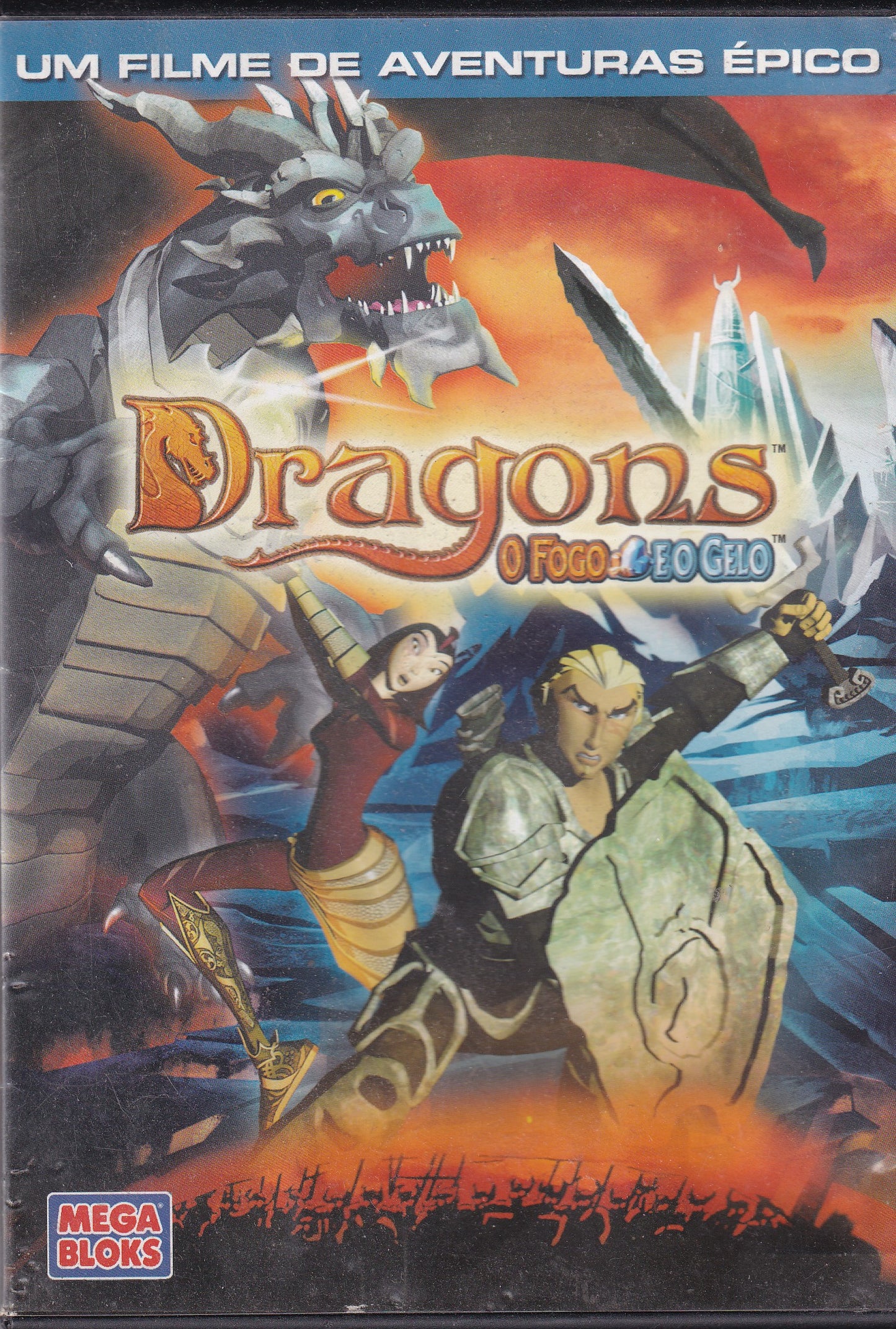 DVD DRAGONS O FOGO E O GELO - USADO