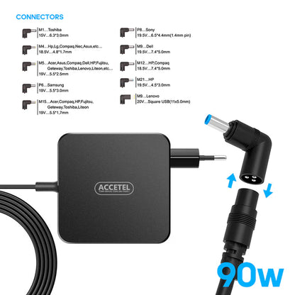 Universal Laptop Adapter 90W Automatic Accetel PCA90W
