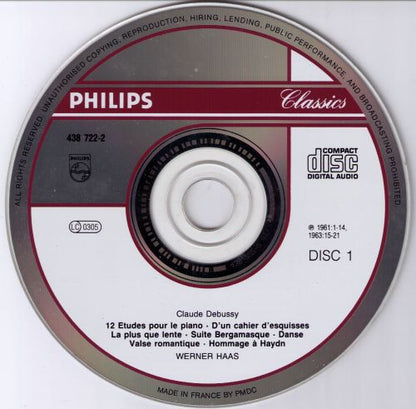 CD Debussy* - Werner Haas, Noël Lee – Complete Piano Music Volume 2  (2 cd´s) - USADO