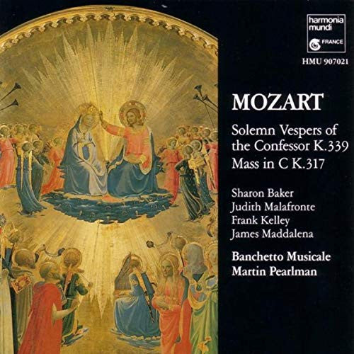 CD Martin Pearlman, Banchetto Musicale, Wolfgang Amadeus Mozart – Solemn Vespers Of The Confessor K.339, Mass In C K.317 - usado