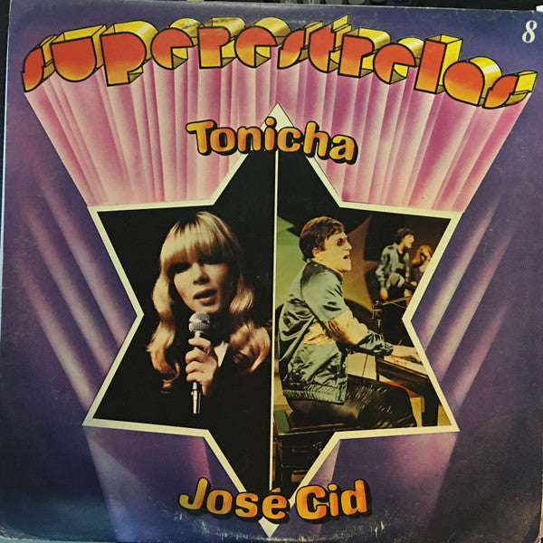 DISCO VINYL - TONICHA - JOSÉ CID - SUPERESTRELAS DA MÚSICA PORTUGUESA - USADO