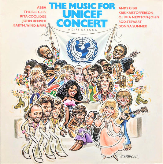 DISCO VINYL THE MUSIC FOR UNICEF CONCERT - A GIFT OF SONG - USADO