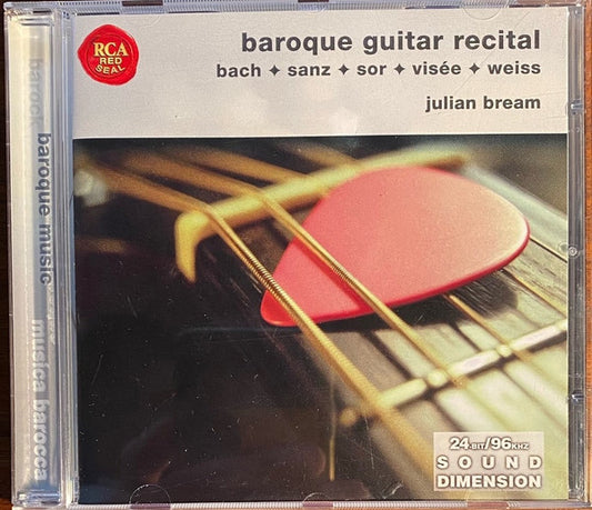 CD Julian Bream - Bach*, Sanz*, Sor*, Visée*, Weiss* – Baroque Guitar Recital - USADO