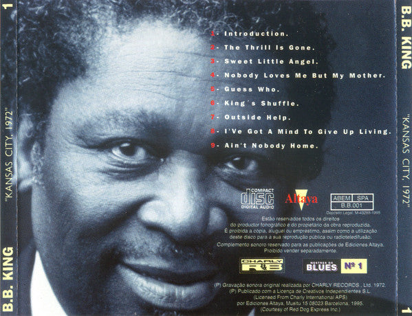 CD B.B. King – Kansas City, 1972 - Usado