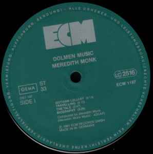 LP vinyl Meredith Monk – Dolmen Music (1981) - USADO