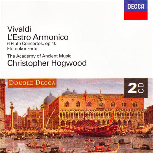 CD Vivaldi*, The Academy Of Ancient Music, Christopher Hogwood – L'Estro Armonico / 6 Flute Concertos, Op.10 USADO