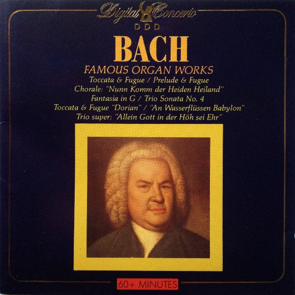 CD Bach* – Famous Organ Works- Usado
