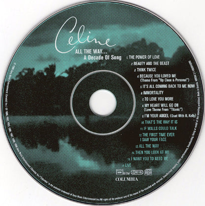CD Celine Dion ‎– All The Way... A Decade Of Song - USADO