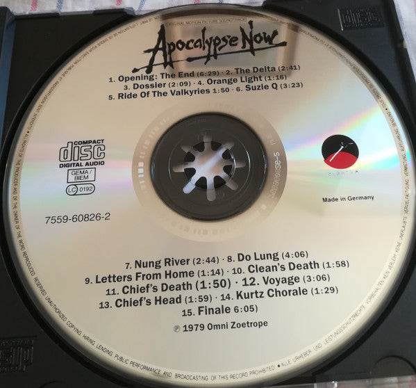 CD Apocalypse Now Original Motion Picture Soundtrack - USADO
