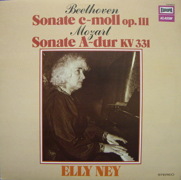 DISCO VINYL - Elly Ney, Beethoven, Mozart – Sonate C-Moll Op. 111 - Sonate A-Dur KV 331 - USADO