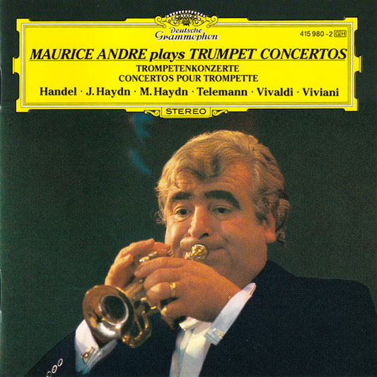 CD Maurice André Plays Trumpet Concertos : Handel - J.Haydn - Telemann - Vivaldi - Viviani - USADO