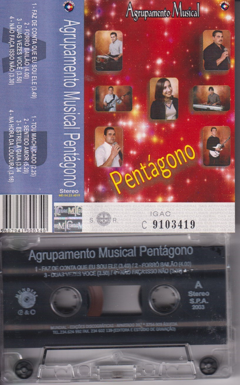 CASSETES- AGRUPAMENTO MUSICAL PENTÁGONO - USADO