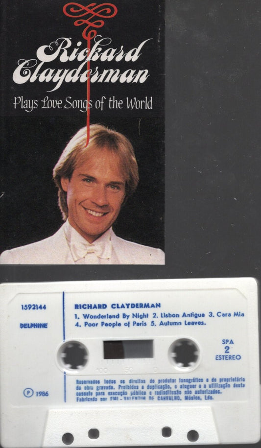 CASSETE DE RICHARD CLAYDERMAN PLAYS LOVE SONGS OF THE WORLD