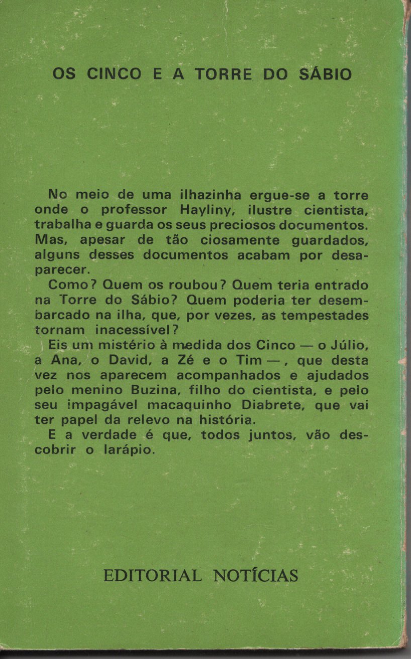 Livro Os Cinco E A TORRE DO SÁBIO #21 De Enid Blyton (1978)