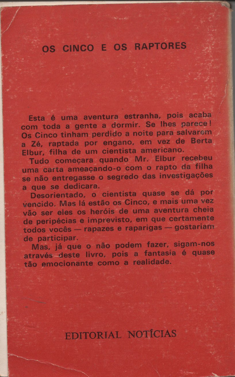 Livro Os Cinco E OS RAPTORES #14 De Enid Blyton (1977)