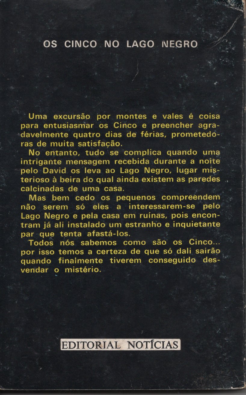 Livro Os Cinco NO LAGO NEGRO #10 De Enid Blyton (1977)