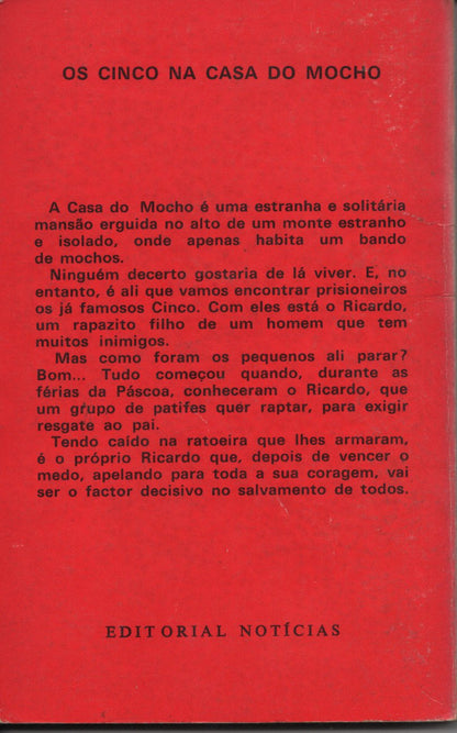 Livro Os Cinco Na casa do mocho #8 De Enid Blyton (1977)