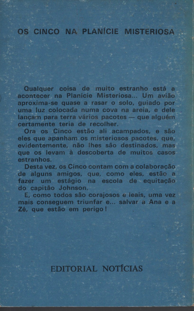 Livro Os Cinco na Planicie misteriosa  #13 De Enid Blyton (1977)