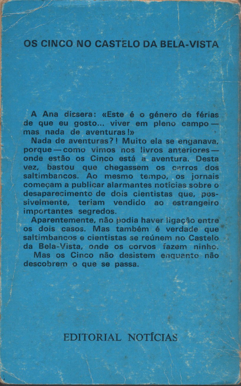 Livro Os Cinco no  Castelo  Da Bela-Vista  #11 De Enid Blyton (1977)