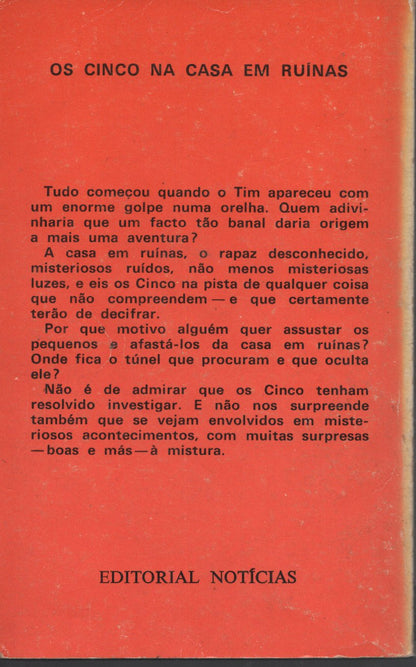 Livro Os Cinco na  Casa em Ruínas #15 De Enid Blyton (1978)