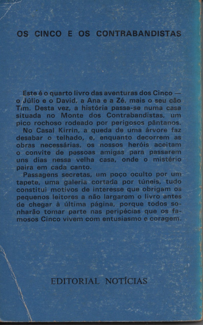 Livro Os Cinco e os contrabandistas #4 De Enid Blyton (1978)