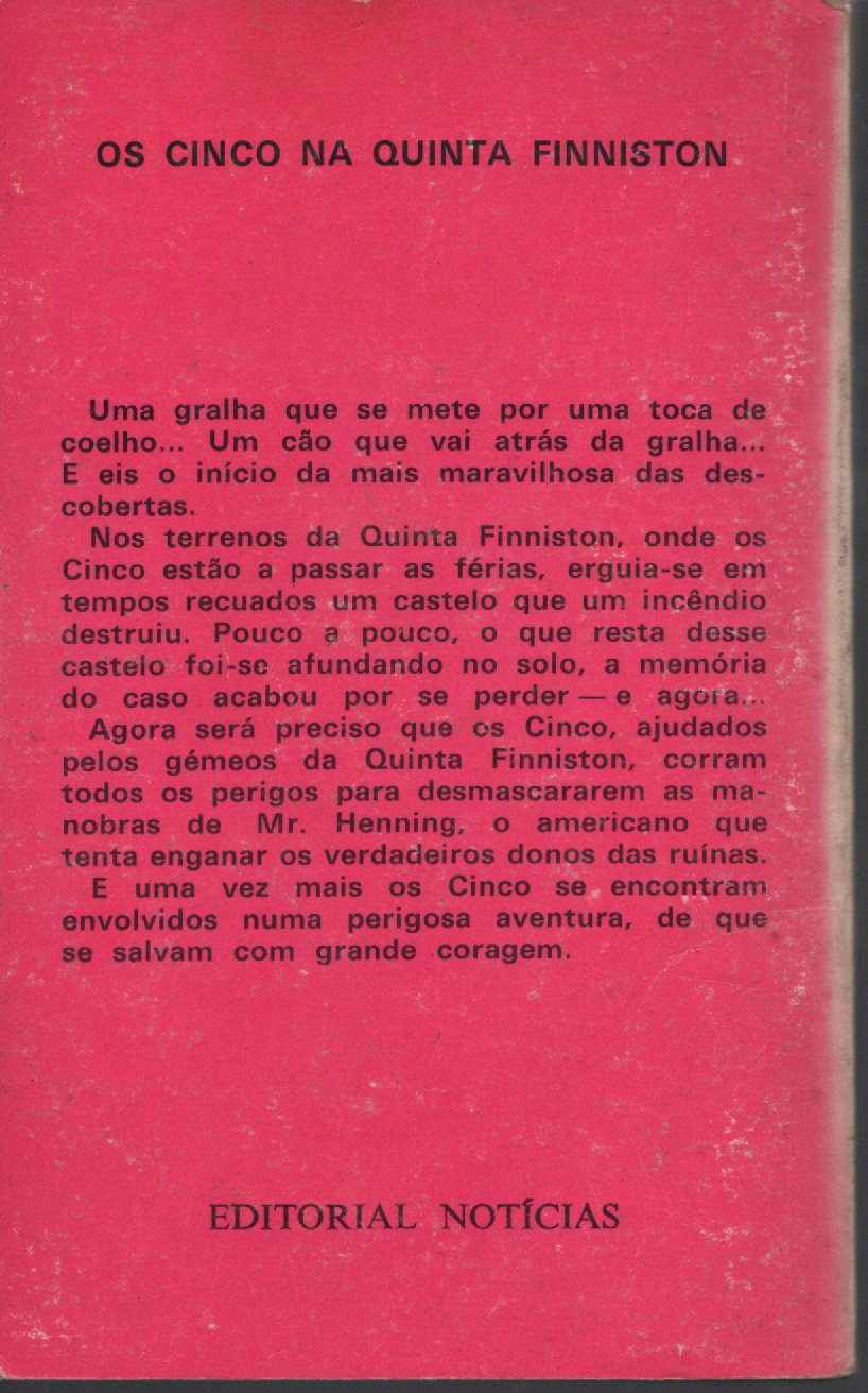 Livro Os Cinco na Quinta Finniston #18 De Enid Blyton (1977)