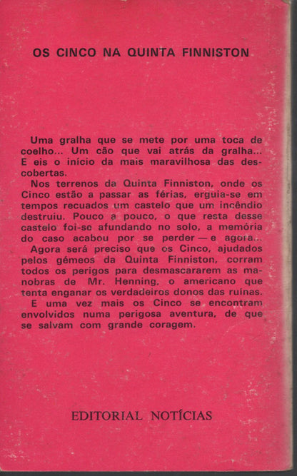 Livro Os Cinco na Quinta Finniston #18 De Enid Blyton (1977)