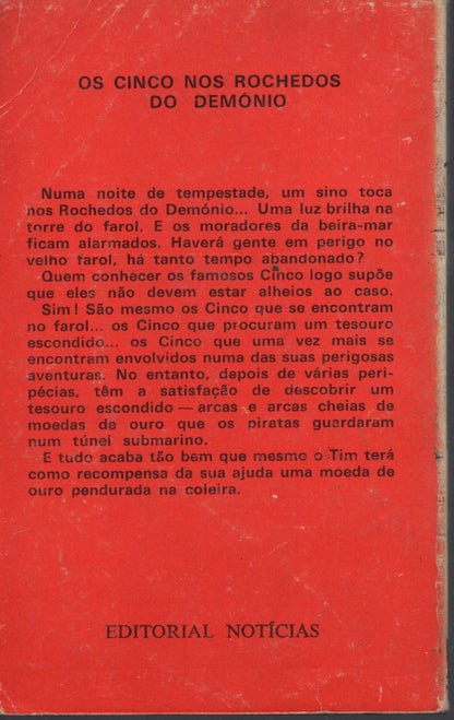 Livro OS CINCOS NOS ROCHEDOS DO DEMÓNIO#19 De Enid Blyton (1977)