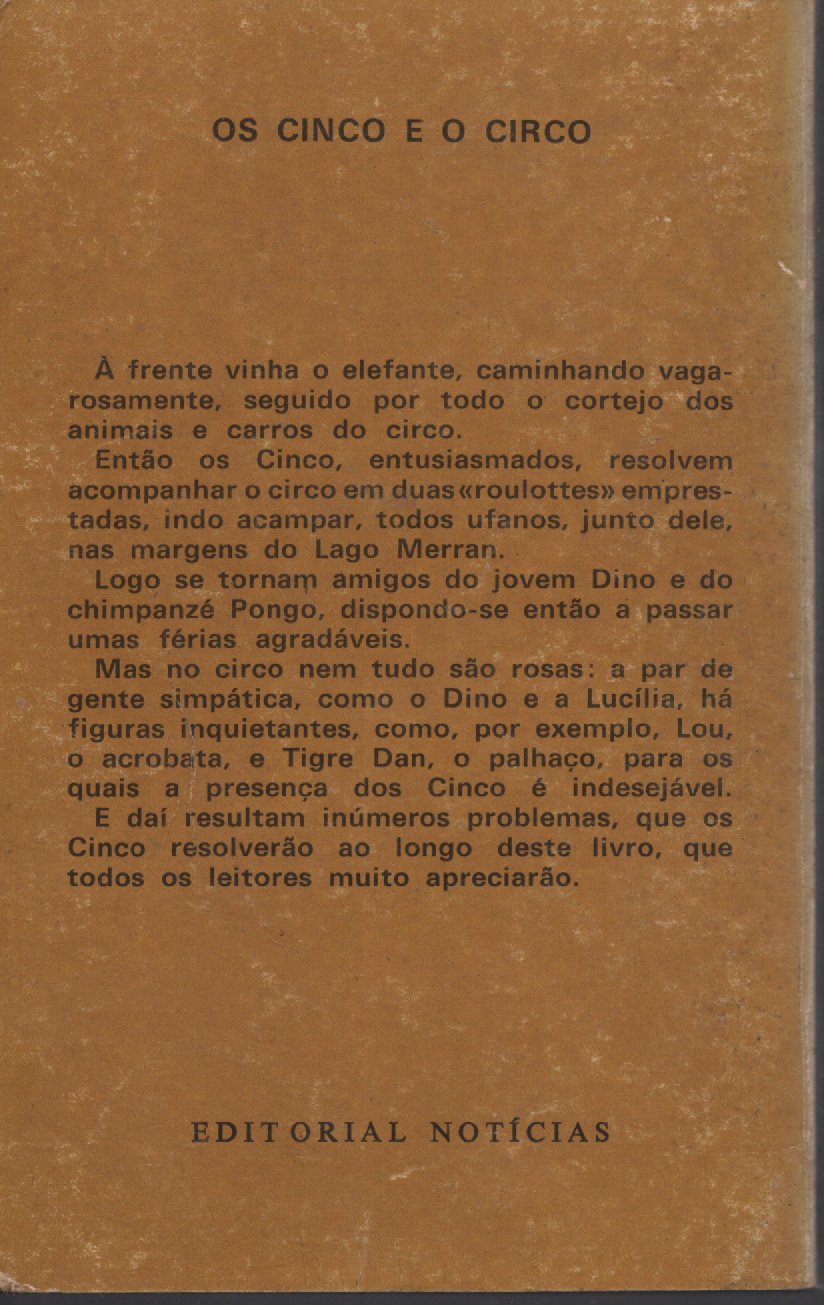 Livro OS CINCOS E O CIRCO #5 De Enid Blyton (1977)