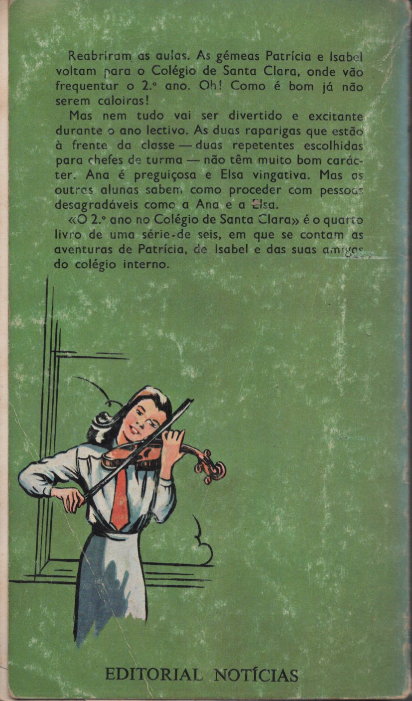 Livro o Segundo ano no colégio  Santa-Clara #4 De Enid Blyton (1978)