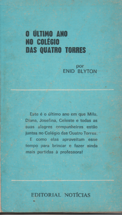 Livro O Ultimo Ano No Colégio De Quatro Torres #6 de Enid Blyton (1978)