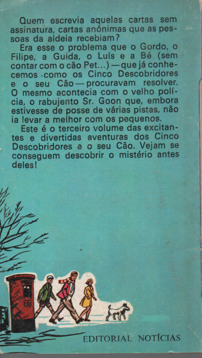 Livro O Mistério das Cartas Anónimas #3 de Enid Blyton(1978)