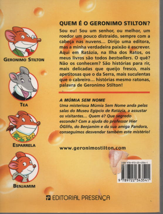 LIVRO A MÚMIA SEM NOME de Geronimo Stilton #39 - USADO