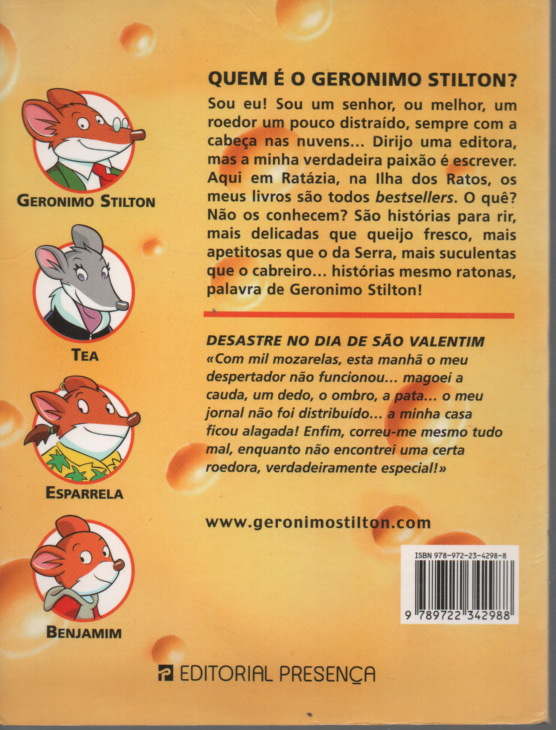 LIVRO DESASTRE NO DIA DE SÃO VALENTIM Geronimo Stilton #37 - USADO