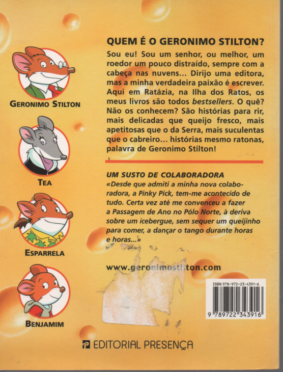 LIVRO UM SUSTO DE COLABORADORA Geronimo Stilton #40- USADO