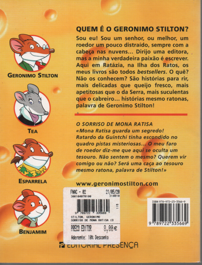 LIVRO O SORRISO DE MONA RATISA Geronimo Stilton #43- USADO